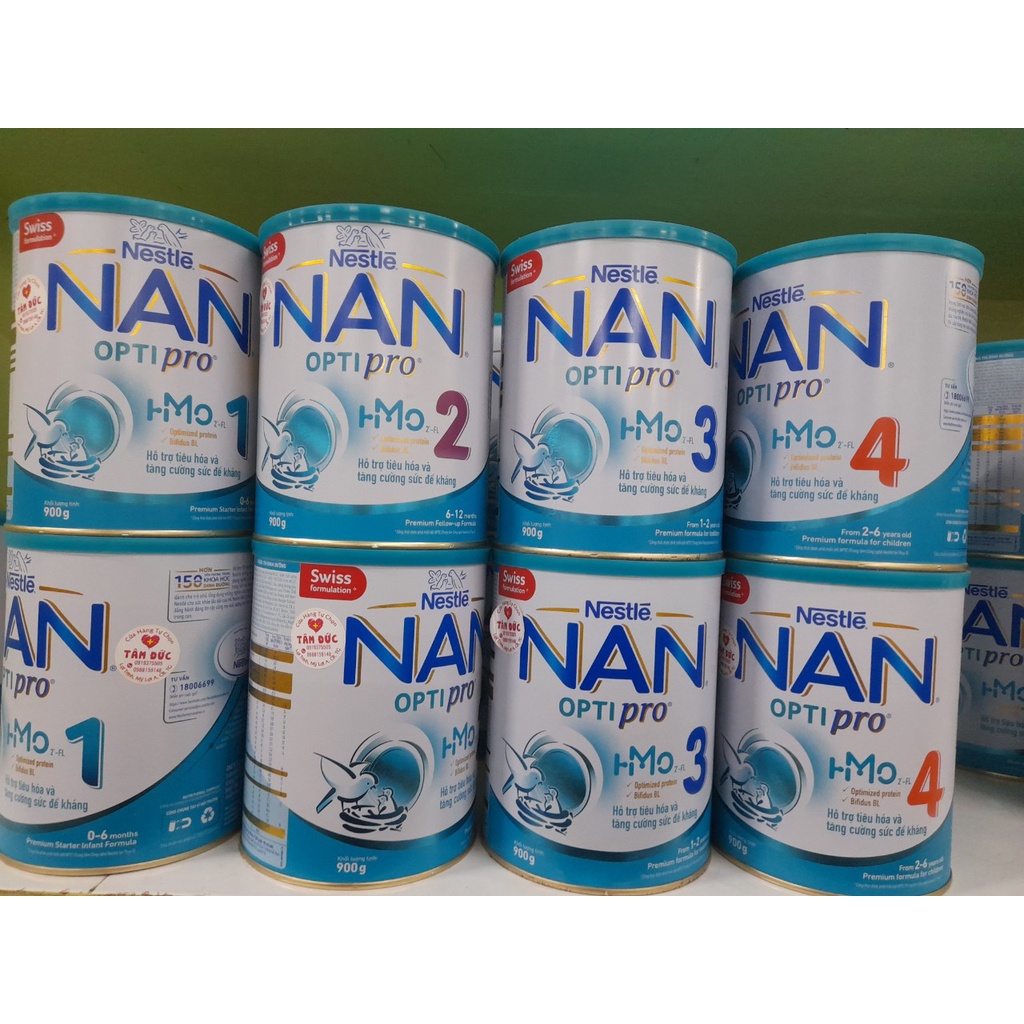 Lon Sữa 900g NAN Optipro Nestle  0-2 Tuổi Hỗ Trợ Tiêu Hóa , Tăng Sức Đề Kháng Cho Bé