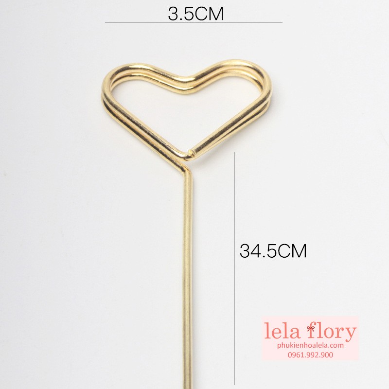 Que cài thiệp, biển chúc mừng bằng sắt màu Gold - PKK0021