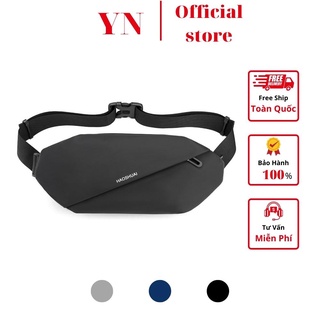 Túi đeo chéo, tui bao tử HaoShuai cao cấp unisex chống nước Da PU