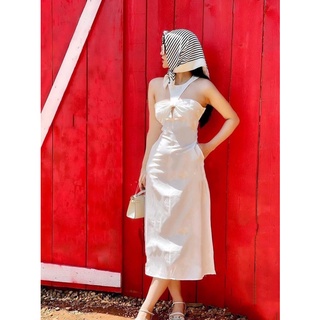 sẵn 👗 ĐẦM MIDI CHÉO CỔ (ảnh thật shop chụp )
