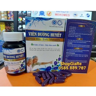 Viên Đường Huyết chứa Hoa Đậu Biếc Mekolife viên uống tiểu đường hỗ tiểu đường, giảm mỡ trong máu, cao huyết áp