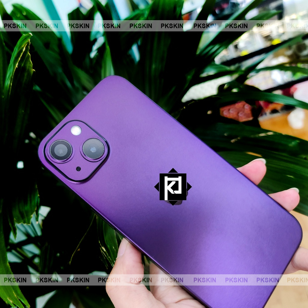 Dán skin full viền iphone 6 7 8 , 11 ,ip 12 , x/xs , xr , 13 pro max , 14 , 14 plus , 14 pro , 14 pro max sắc tím