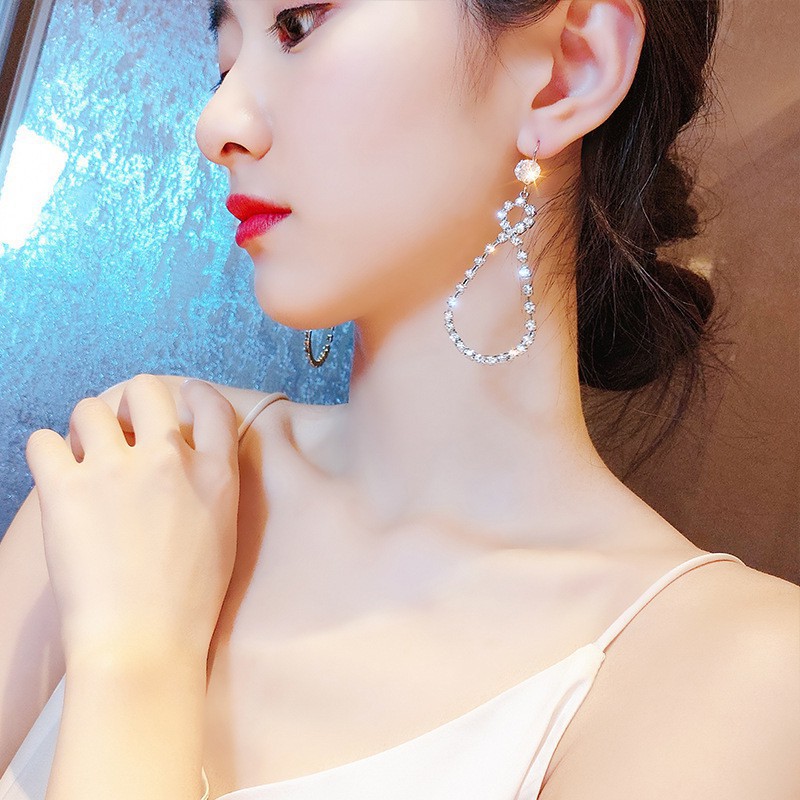 &quot;FREESHIP 50K&quot; BÔNG TAI ĐÍNH ĐÁ , SIÊU SANG PHONG CÁCH HÀN QUỐC &quot; Cực Xinh&quot; HOT