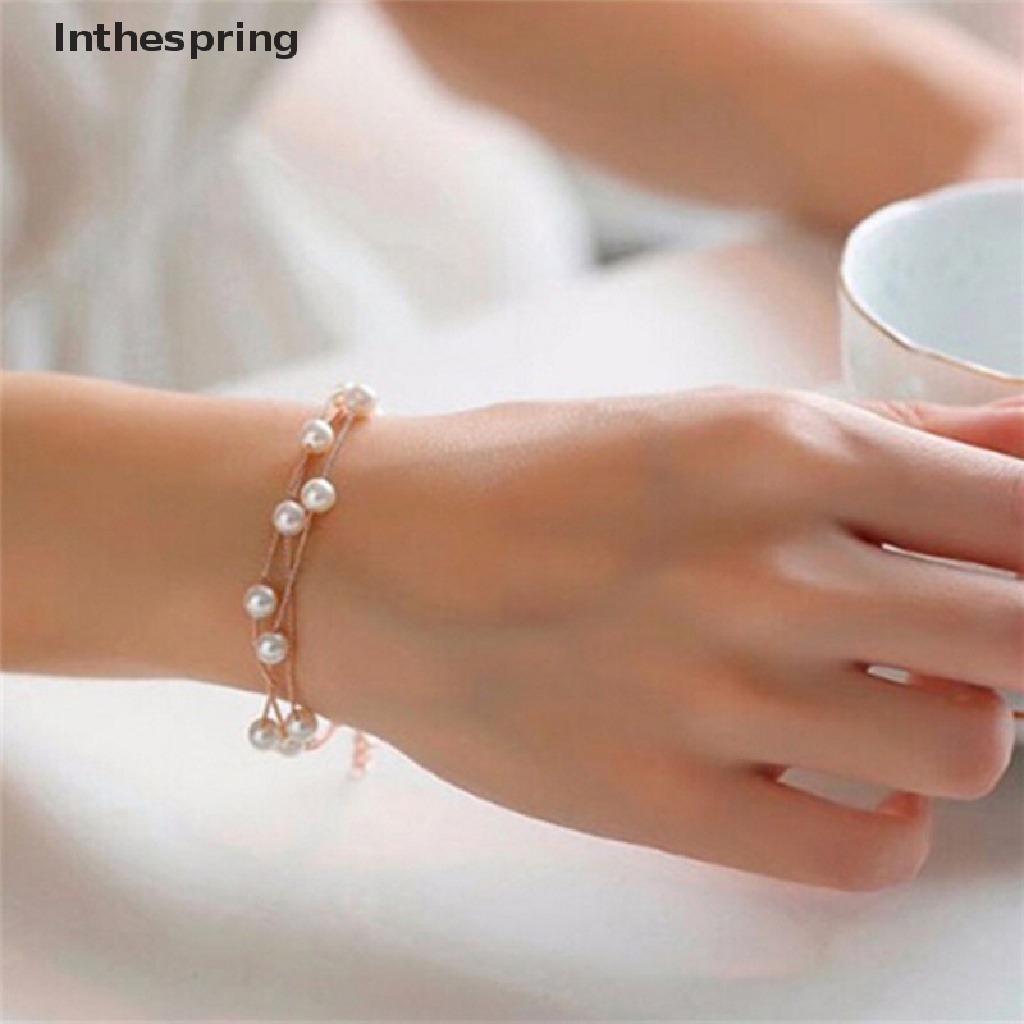 Bộ Trang Sức Ngọc Trai Nhiều Lớp Thời Trang Dành Cho Nữ