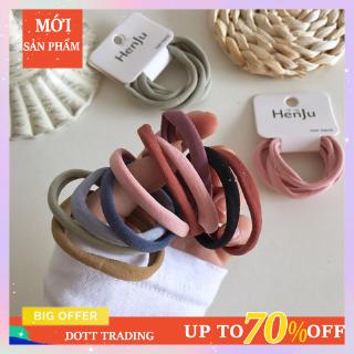 Set 6 dây buộc tóc co giãn thời trang Hàn Quốc cho nữ