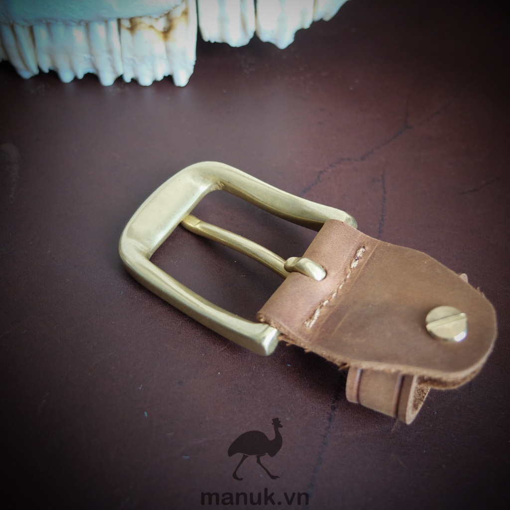 Mặt thắt lưng nam BM4 | Đầu khoá thắt lưng đồng đúc cho thắt lưng da bò bảng dây 3.3 cm - 3.4 cm