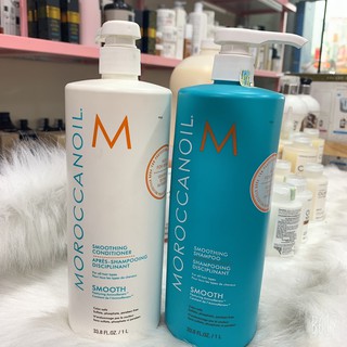 Dầu Gội Xả Suôn Mượt Làm Thẳng Tóc Moroccanoil Smooth 1000ml