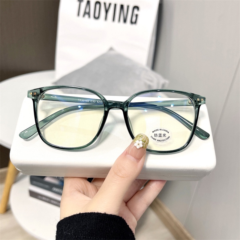 Mắt Kính Gọng Vuông Oversize Chống Ánh Sáng Xanh Thời Trang Hàn Quốc