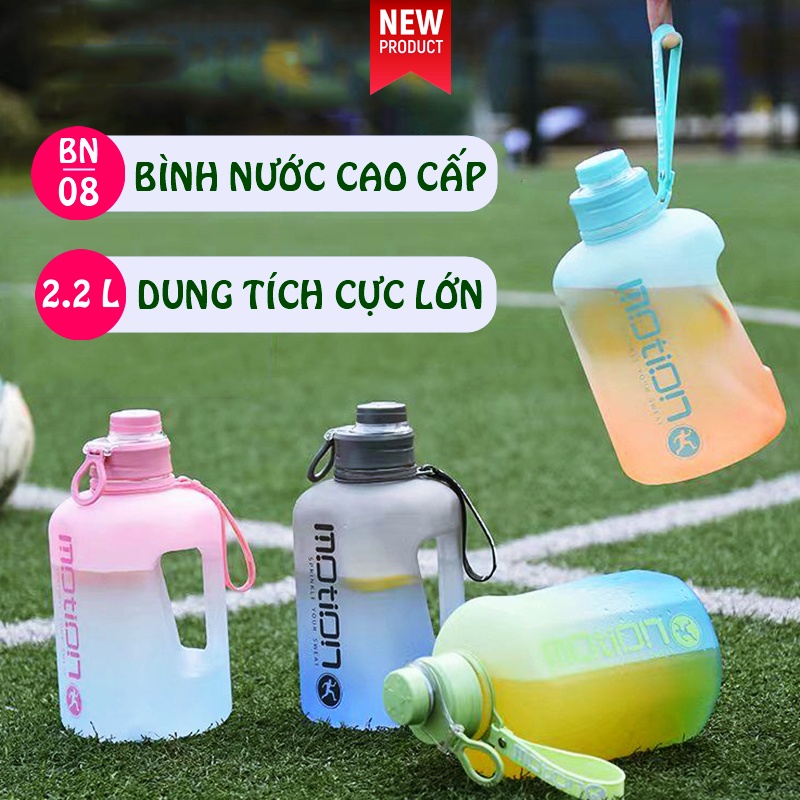 Bình Nước Tập Gym 2.2 Lít BN/08 Bằng Nhựa An Toàn Giữ Nhiệt Nóng Lạnh Dung Tích Lớn Tập Thể Dục Thể Thao