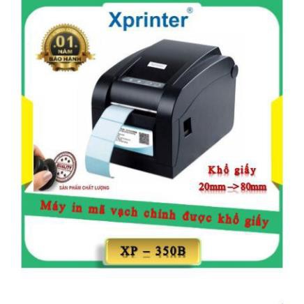 Máy in mã vạch Xprinter XP-350B cổng USB (model 2020 360B)