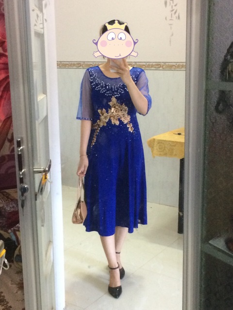 Đầm dạ hội trung niê ln form lửng BN9