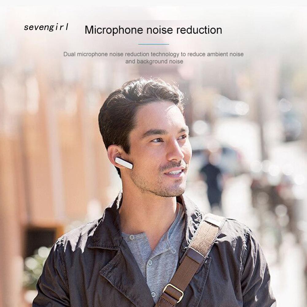 SVGL_1Pc Noise Reduction Voice Control Ear Hook Bluetooth Earphone Wireless Earpiece