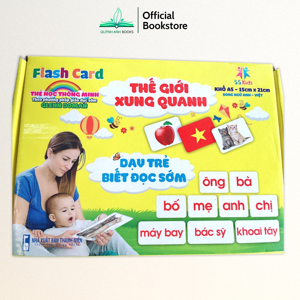 Thẻ flashcard thông minh Thế giới xung quanh khổ A5 biết đọc sớm theo phương pháp glenn doman - NPH Việt Hà