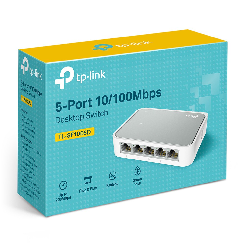 Switch 5 PORT TPLINK 100M [chính hãng] - Bộ chi mạng 5 cổng - Hub mạng - Bảo hành 24 tháng