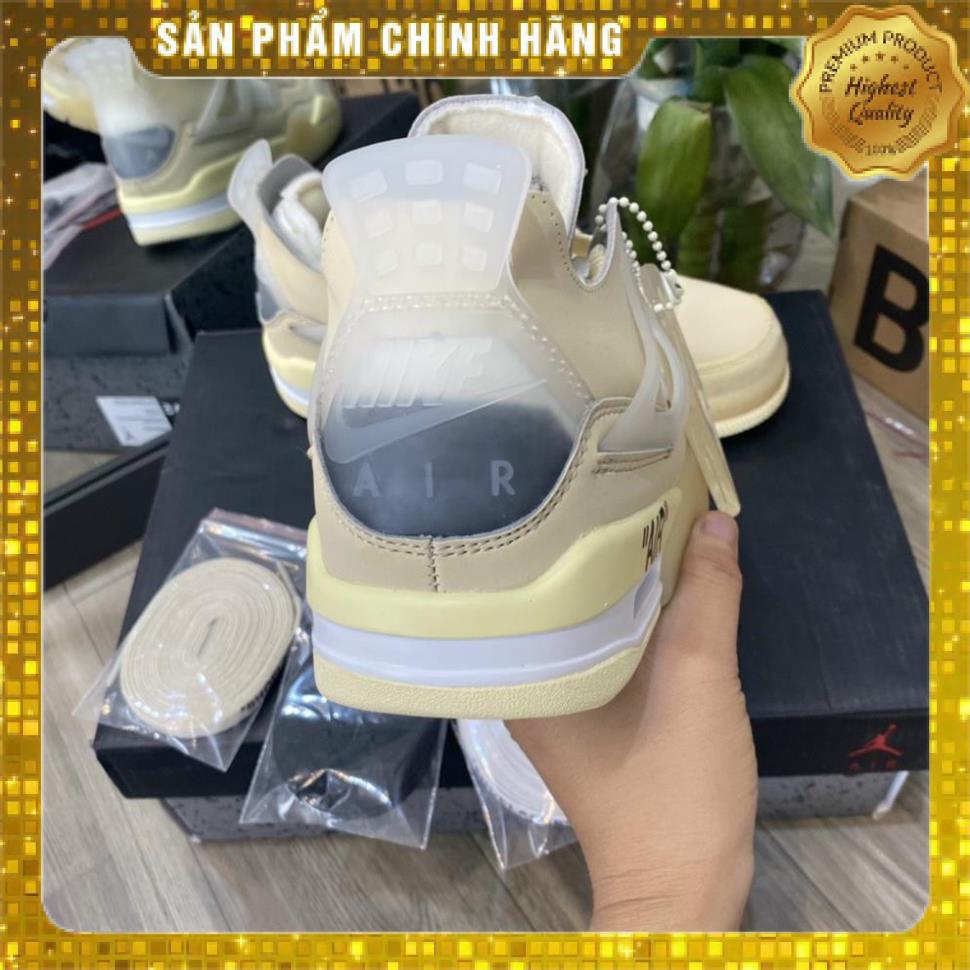 Giày Jordan 4 OFF WHITE, giày thể thao JD4 thời trang nam nữ full box bill phụ kiện