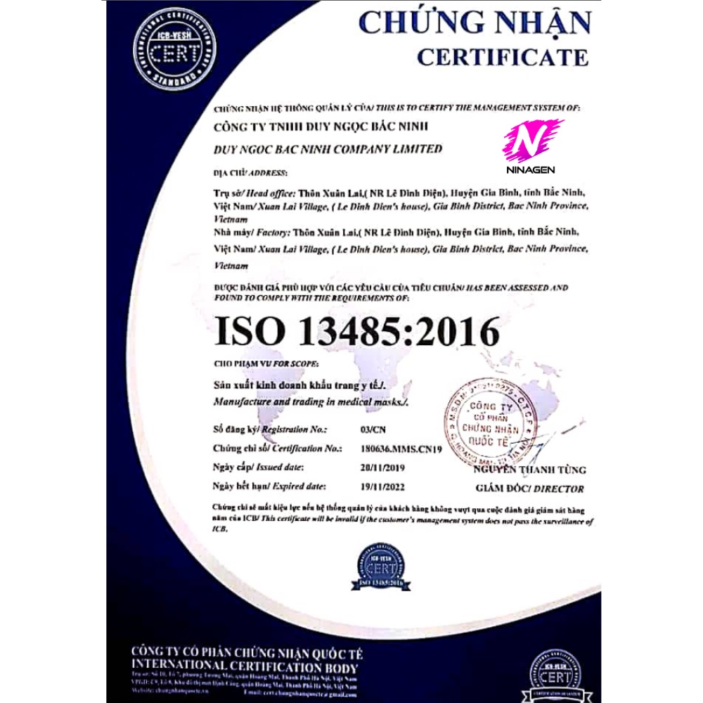 Khẩu Trang 4D DUY NGỌC/ KHẨU TRANG KF94 Duy Ngọc, Khẩu trang y tế duy ngọc