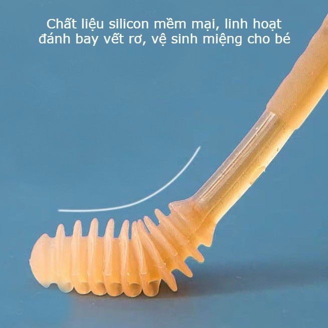 set rơ lưỡi+ bàn chải silicon cho bé từ 1m+