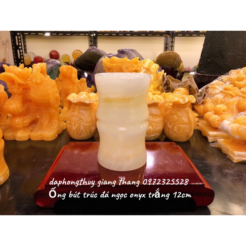 Ống Bút Trúc Đá Ngọc Hoàng Long