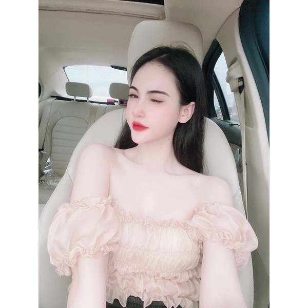 Áo trễ vai voan tơ