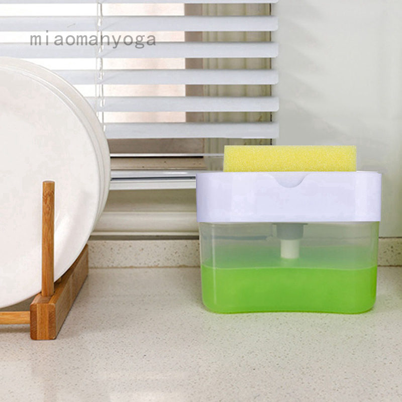 Hộp đựng xà phòng rửa chén tự động dạng lỏng tiện dụng cho nhà bếp Miaomanyoga