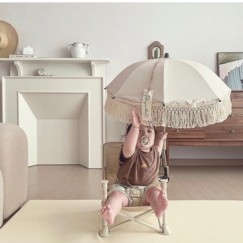 [CHỤP ẢNH BÉ SIÊU CUTE] Ô Dù gắn ghế ngồi ,xe đẩy cho bé thích hợp du lịch ,chụp ảnh bé phong cách dễ thương