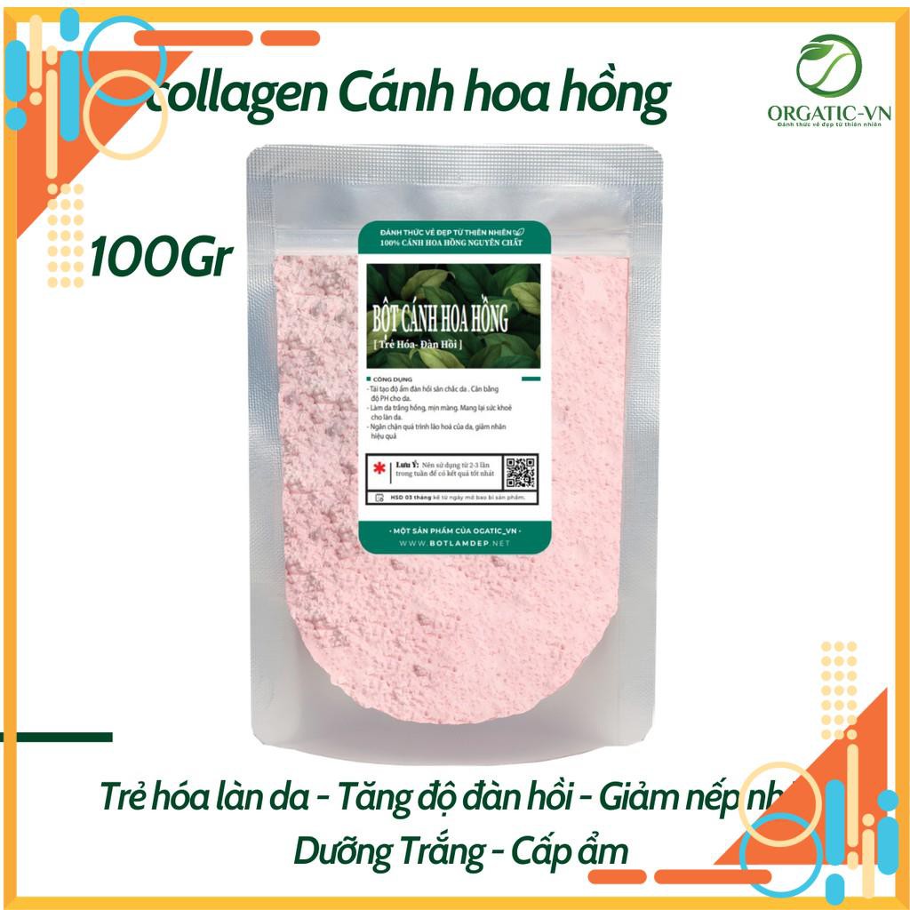 Bột đắp mặt collagen cánh hoa hồng tươi cao cấp (Bột mặt nạ dẻo) - Mỹ Phẩm Handmade - B3.001