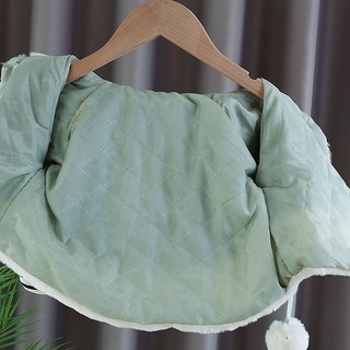 Áo khoác choàng lông chồn cho bé
