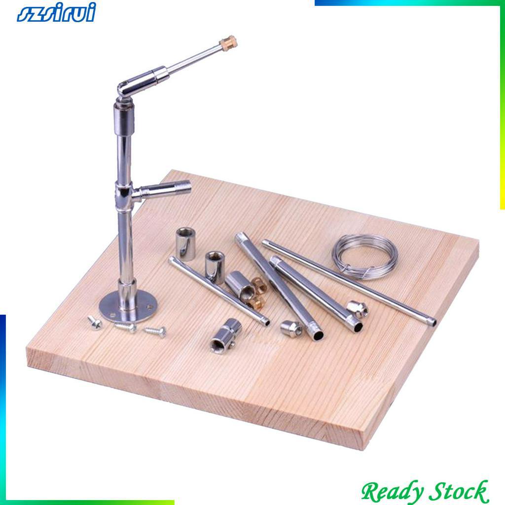 Ống Sắt Và Giá Đỡ Bằng Gỗ Dùng Làm Tượng Nghệ Thuật