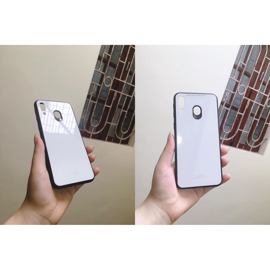 Ốp Lưng Kính Thời Trang Viền Nhựa Dẻo Dành Cho Samsung Galaxy M20