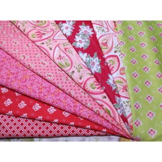 Set vải thô kiện Hàn hãng moda tông hồng