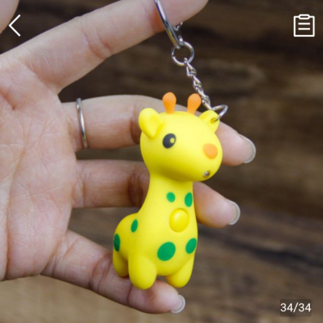 Móc khóa đèn led có âm thanh dễ thương cute