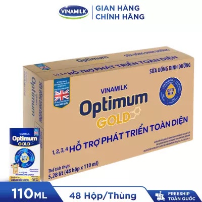 [HSD T12-2023] THÙNG 48 HỘP SỮA BỘT PHA SẴN OPTIMUM GOLD 110ML.