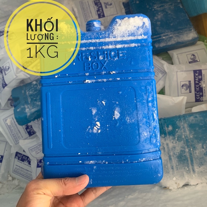 Đá khô đá gel giữ lạnh thực phẩm, bảo quản sữa,làm mát quạt điều hoà khối lượng 1kg