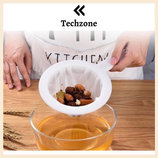 Rây Lọc Vải Trắng Lưới Siêu Mịn, Rây Lọc Cặn Thức Ăn, Làm Mịn Đồ Ăn Có Tay Cầm Tiện Lợi