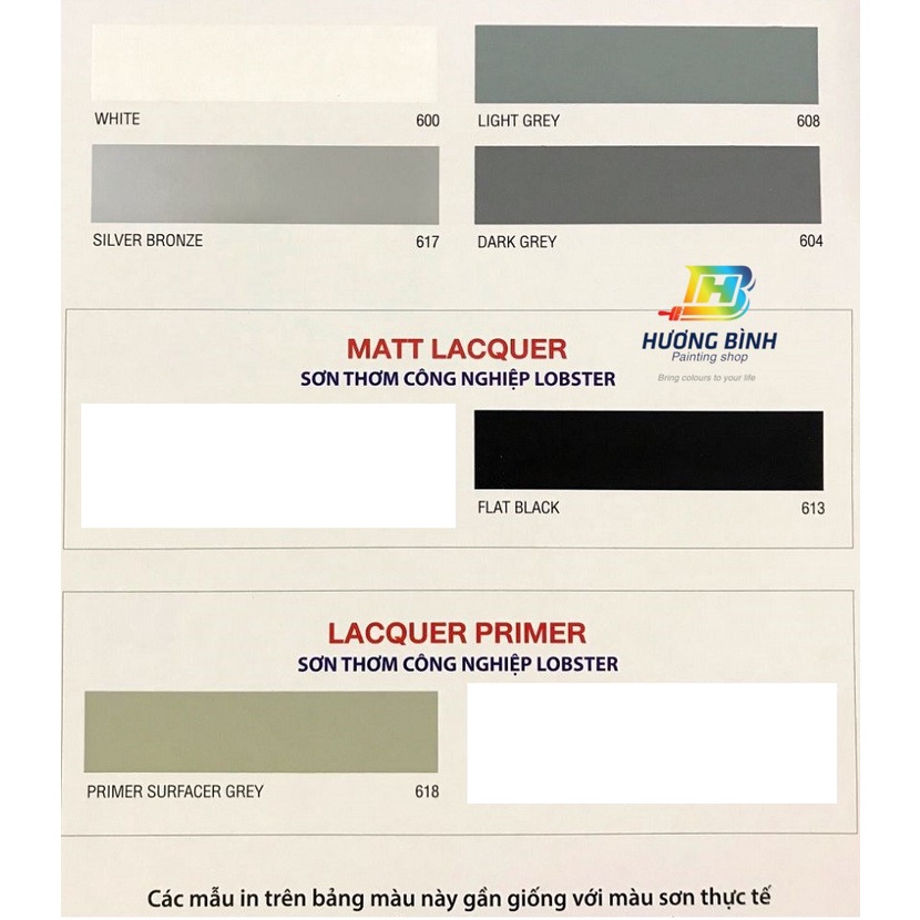 Industrial Lacquer - Sơn thơm công nghiệp Lobster - nhiều màu sắc lựa chọn (Lon 800ml)