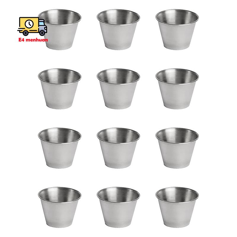Bộ 12 Cốc Đựng Nước Sốt Bằng Thép Không Gỉ Tiện Dụng
