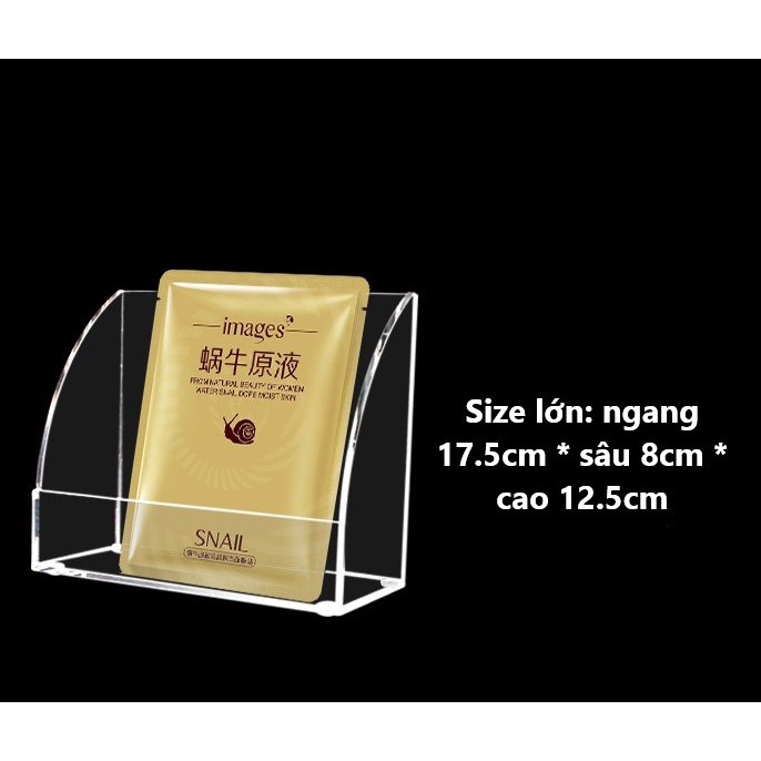 Khay mica  để mask ( mặt nạ ), bảng mắt, lọ dưỡng, son ..