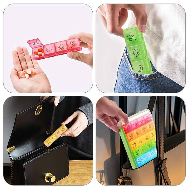 Hộp Đựng Thuốc Chia 4 Ngày 7 Ngày Chống Ẩm