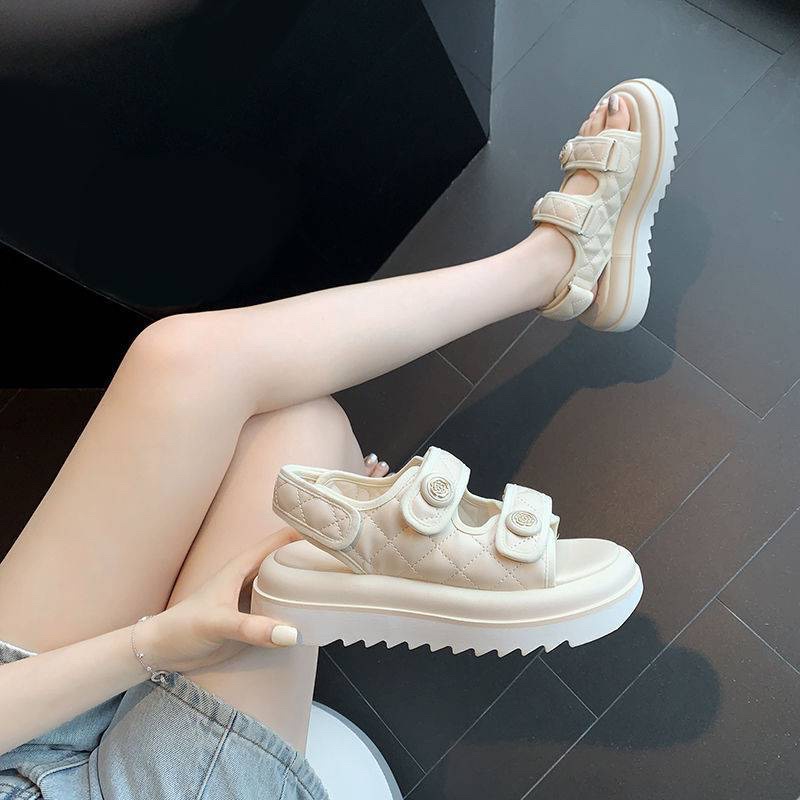 DÉP SANDAL DA HOA TRÀ SIÊU XINH