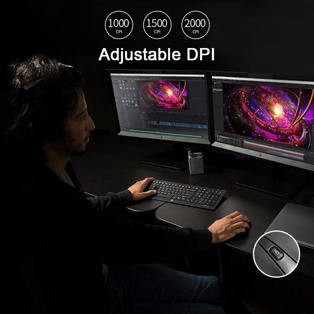 Chuột Quang Không Dây HP S3000 2000 DPI Dùng Để Chơi Game