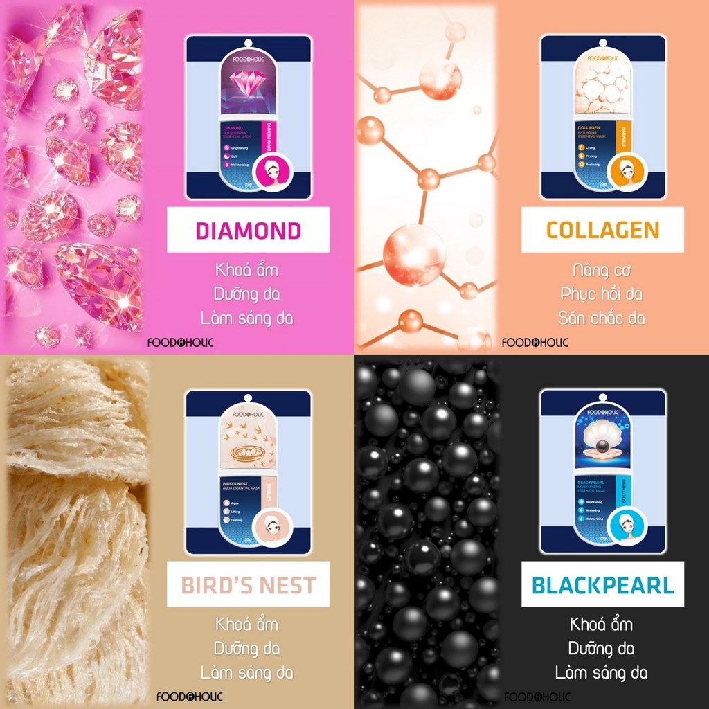 Hộp 10 Mặt Nạ Giấy Foodaholic Essential Mask Chăm Sóc Da Toàn Diện 23g/Miếng | BigBuy360 - bigbuy360.vn