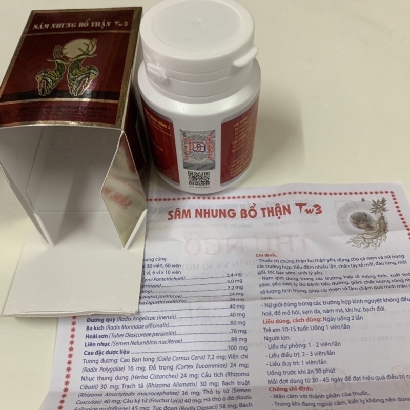 Sâm nhung Bổ thận TW3