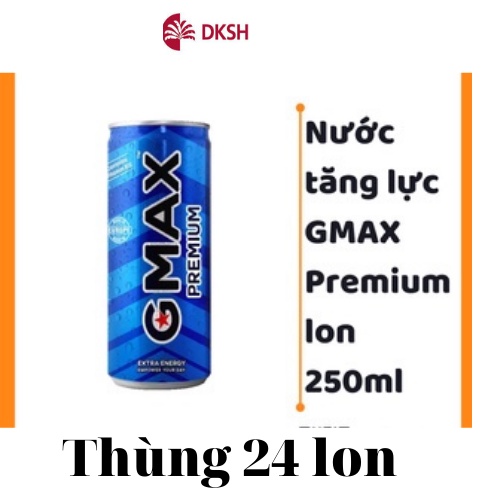 Thùng 24 lon nước tăng lực Gmax Premium energy drink nhập khẩu từ Châu Âu (250ml x 24)-[FREE SHIP] TỪ ĐƠN 50K