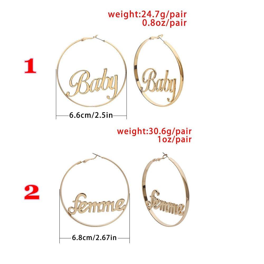 ❀Karen❀ Khuyên Tai Tròn Phong Cách Punk|Khuyên Tai Hình Tròn Lớn