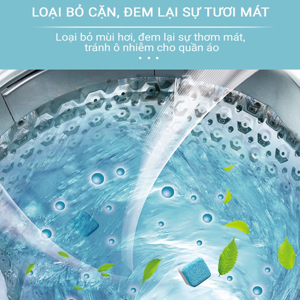 Viên Vệ Sinh Lồng Máy Giặt -  Vệ Sinh Lồng Giặt Diệt Khuẩn  và Tẩy Sạch Cặn Máy Giặt DC-SHOP