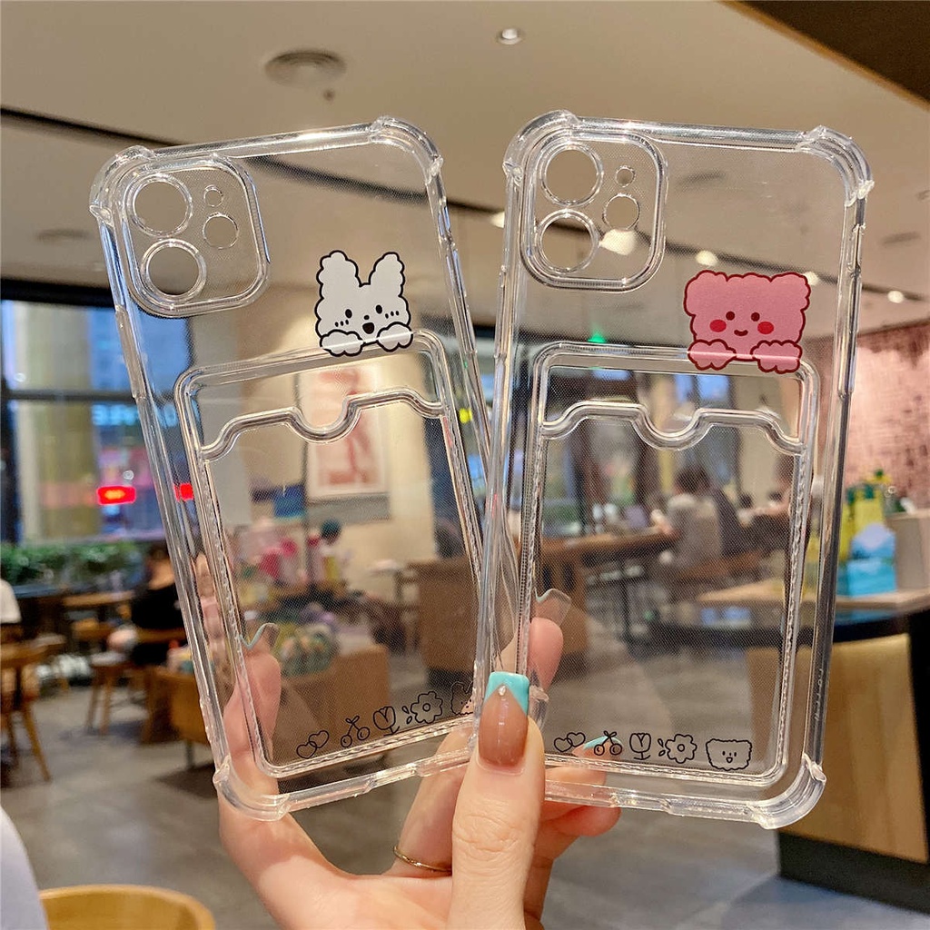 Ốp điện thoại mềm có ngăn đựng thẻ thích hợp cho Iphone 12 12 Pro Max 7plus 11 11 Pro Max Xs Xs Max Xr 8plus 7 8