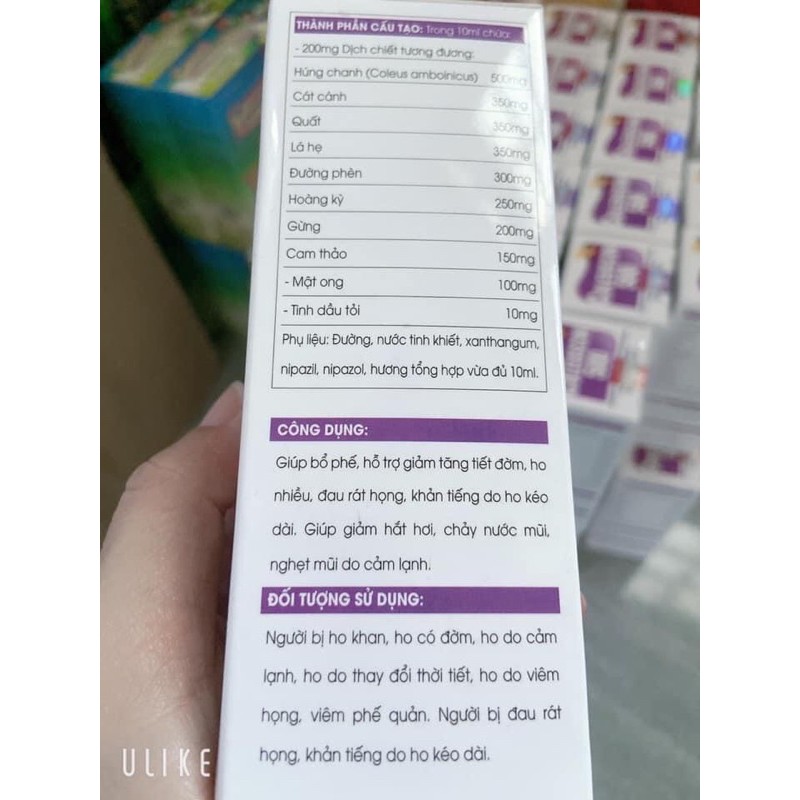 Siro  ho cảm Coleuscin 500 - dùng được cho trẻ từ 0 tháng tuổi , phụ nữ mang thai và cho con bú
