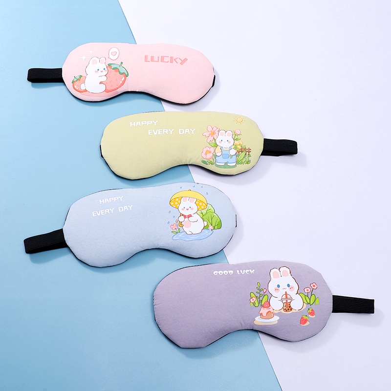 Bịt Mắt Che Mắt Ngủ Có Túi Gel Massage Chất Liệu siêu mịn  , Hình Thú cute dễ thương