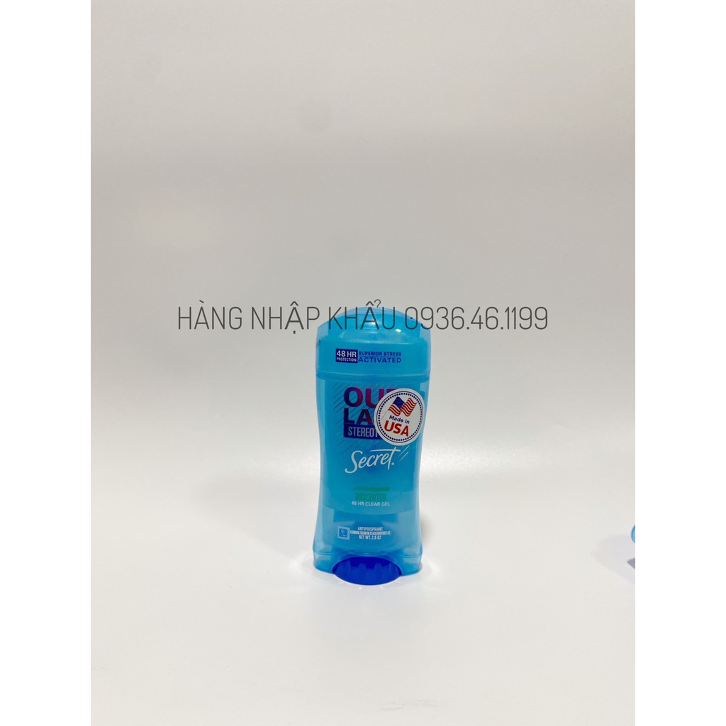 [Ảnh thật] [Chính hãng] Gel lăn khử mùi Secret dạng gel 48H clear gel - Mỹ