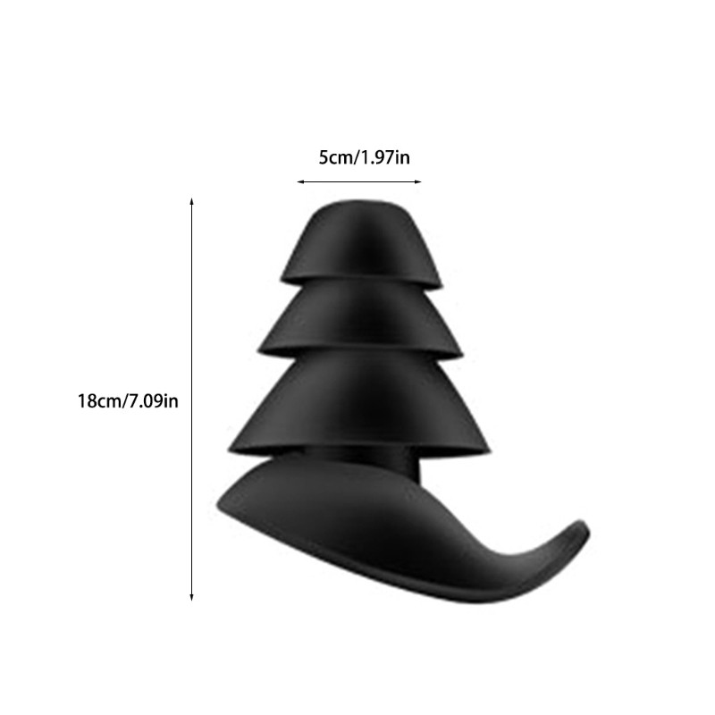 (Hàng Mới Về) 1 Cặp Nút Bịt Tai Bằng Silicon 3 Lớp Chống Ồn Khi Ngủ Tiện Dụng